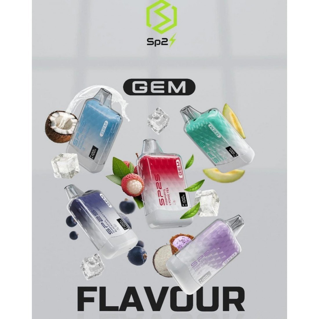 SP2S GEM 9000口拋棄式SP2一次性電子煙:圖片 2