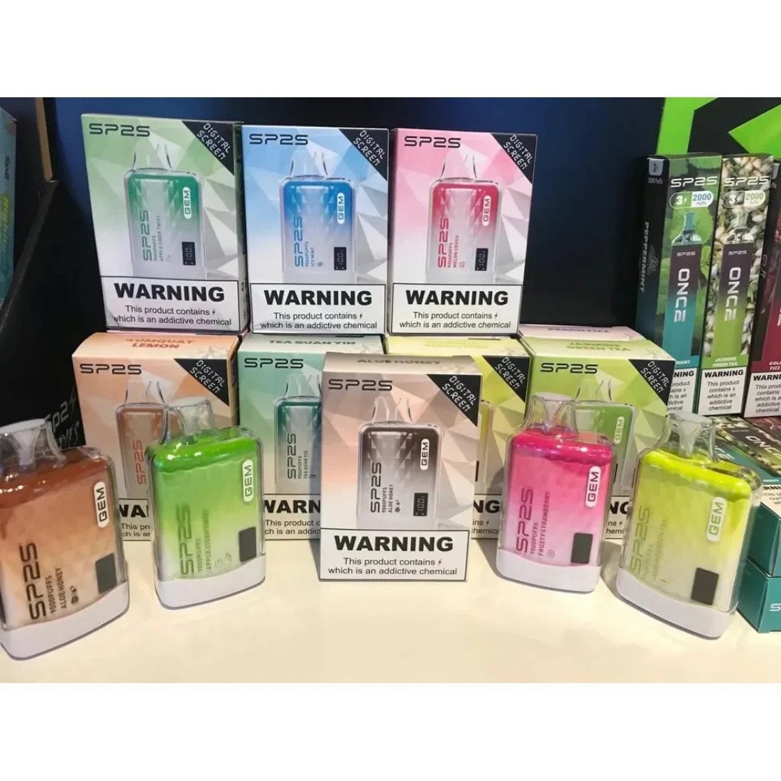 SP2S GEM 9000口拋棄式SP2一次性電子煙:圖片 3